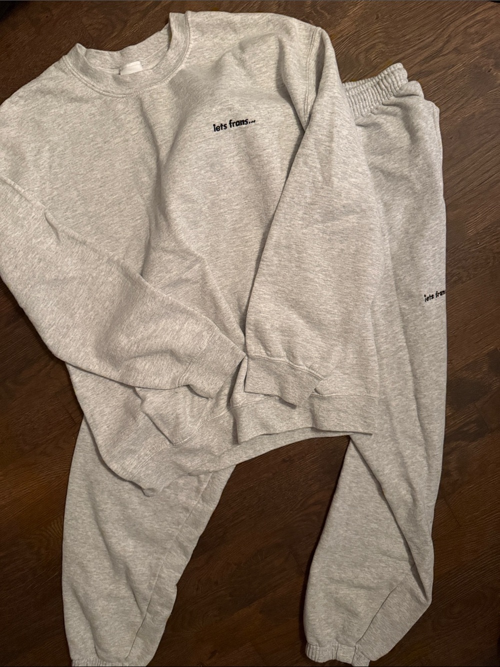 Urban Outfitters Heather Gray Sweatshirt & Joggers Set